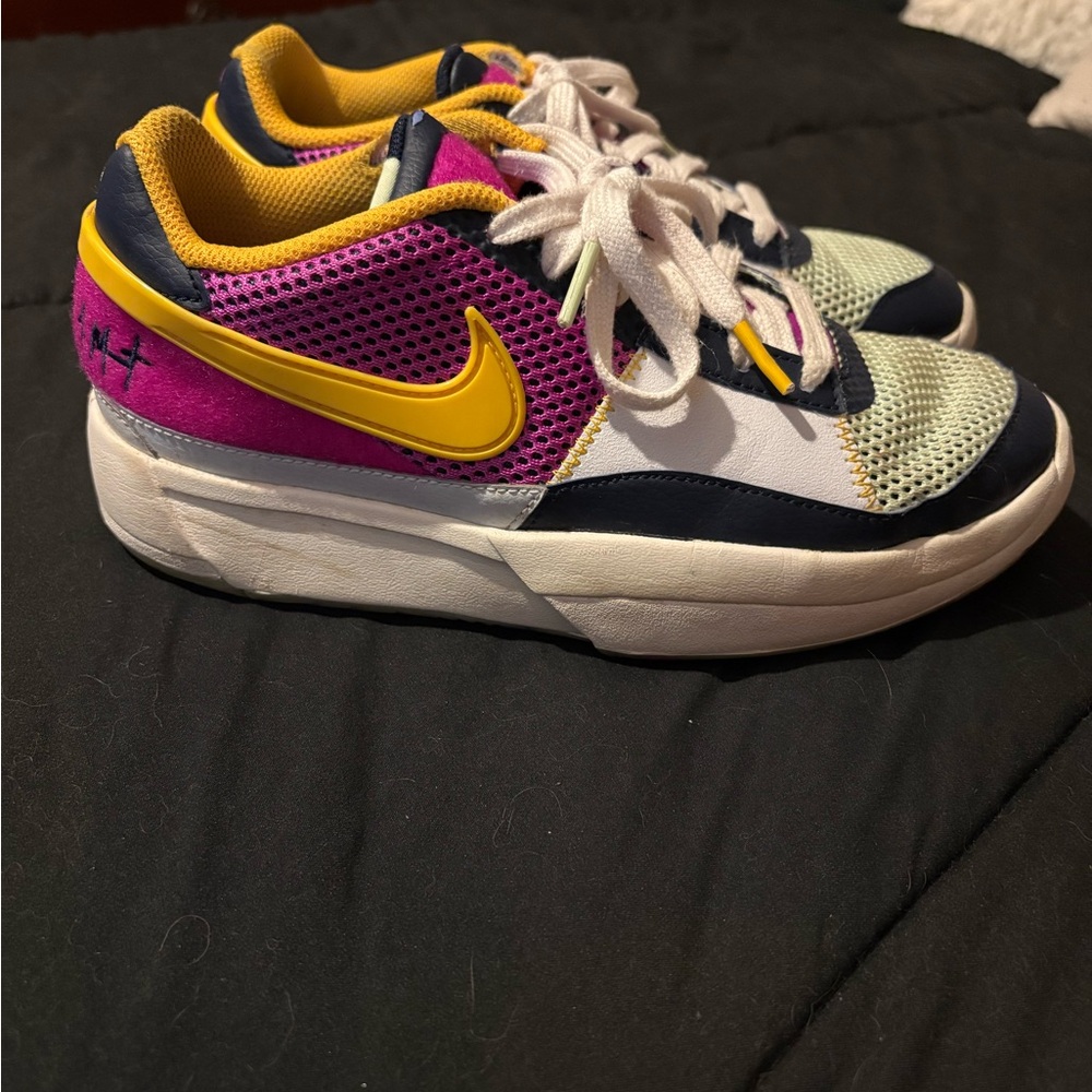 Nike Kids Shoes - Pink, Yellow, Navy, and White